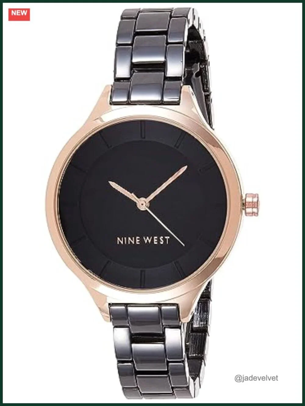 Nine West Women's Bracelet Watch Japanese Quartz Metal Strap